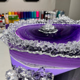 Amethyst Geode Acrylic Pour Art