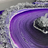 Amethyst Geode Acrylic Pour Art