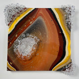 "Arizona Sunset" Geode Acrylic Pour Art