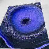 Amethyst Geode Acrylic Open Cup Art