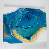 "Serenity Island" Geode Acrylic Pour Art