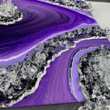 Amethyst Geode Acrylic Pour Art
